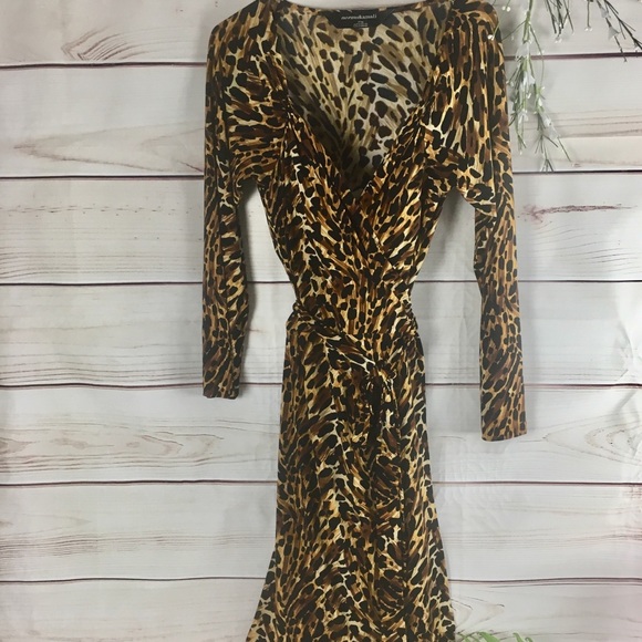 Norma Kamali Dresses & Skirts - Norma Kamali Classic Wrap Dress in Leopard Print